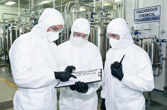 Chemical handling PPE case review