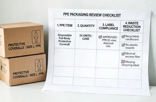 PPE packaging reduction case